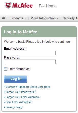 home.mcafee.com login|Log In to Manage Your Account Online .